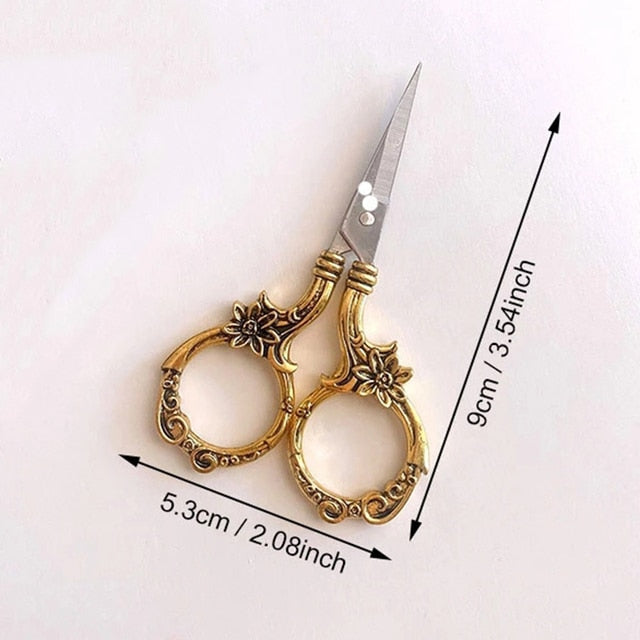 Elegant Vintage Scissor Sewing Tool Tailor Handicraft Embroidery Fabric European Retro classic Antique Craft Tailors Scissors