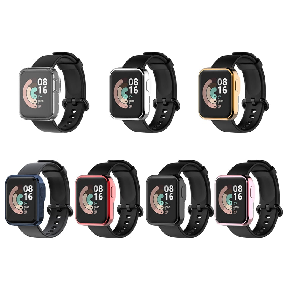 Case For Xiaomi Mi Watch Lite Redmi Watch Smartwatch Bumper TPU Screen Protector Smart Watch Case Cover Replacement