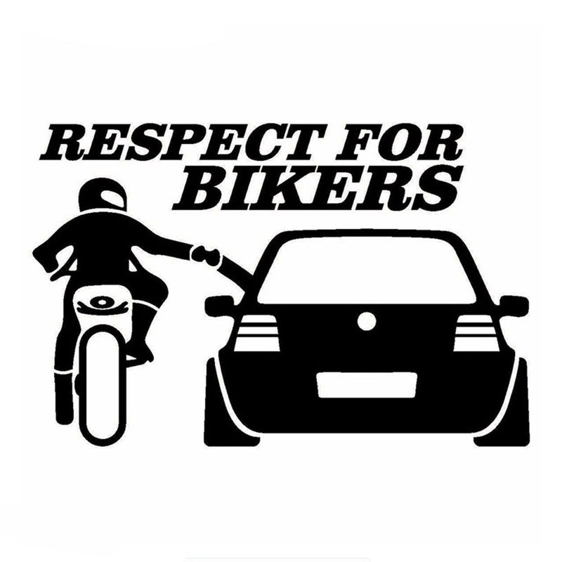 3D Respect for Bikers Car Sticker