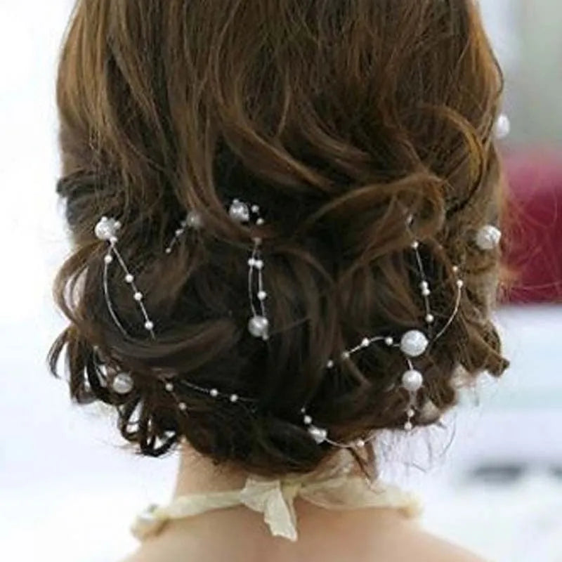 Fashion Hair Decor Bridal Headband Studded Hairpins Pearl Party Headpiece Jewelry Headdress Wedding Hairstyle Hair Accessories