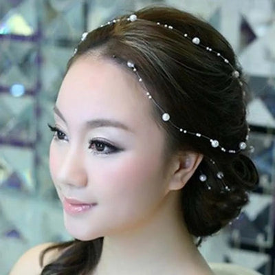 Fashion Hair Decor Bridal Headband Studded Hairpins Pearl Party Headpiece Jewelry Headdress Wedding Hairstyle Hair Accessories