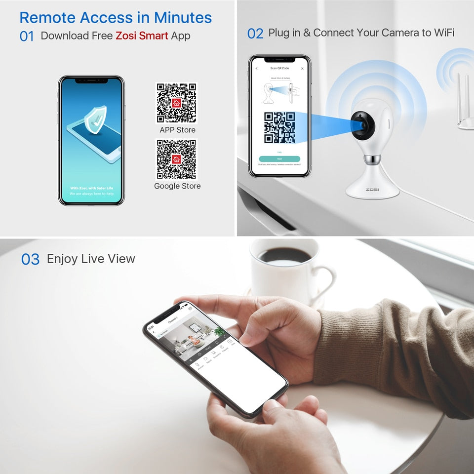 Zosi 2K Indoor WiFi Home Security