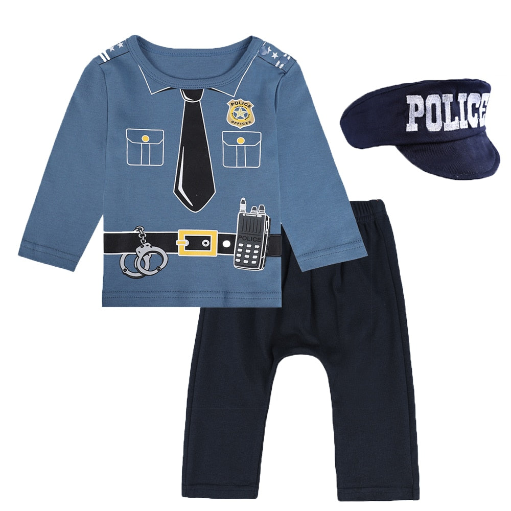 Baby Boy Clothes Baby Girl Clothes Newborn Clothing Sets Infant Christmas Clothes Set Fireman Policeman Cosplay Clothes
