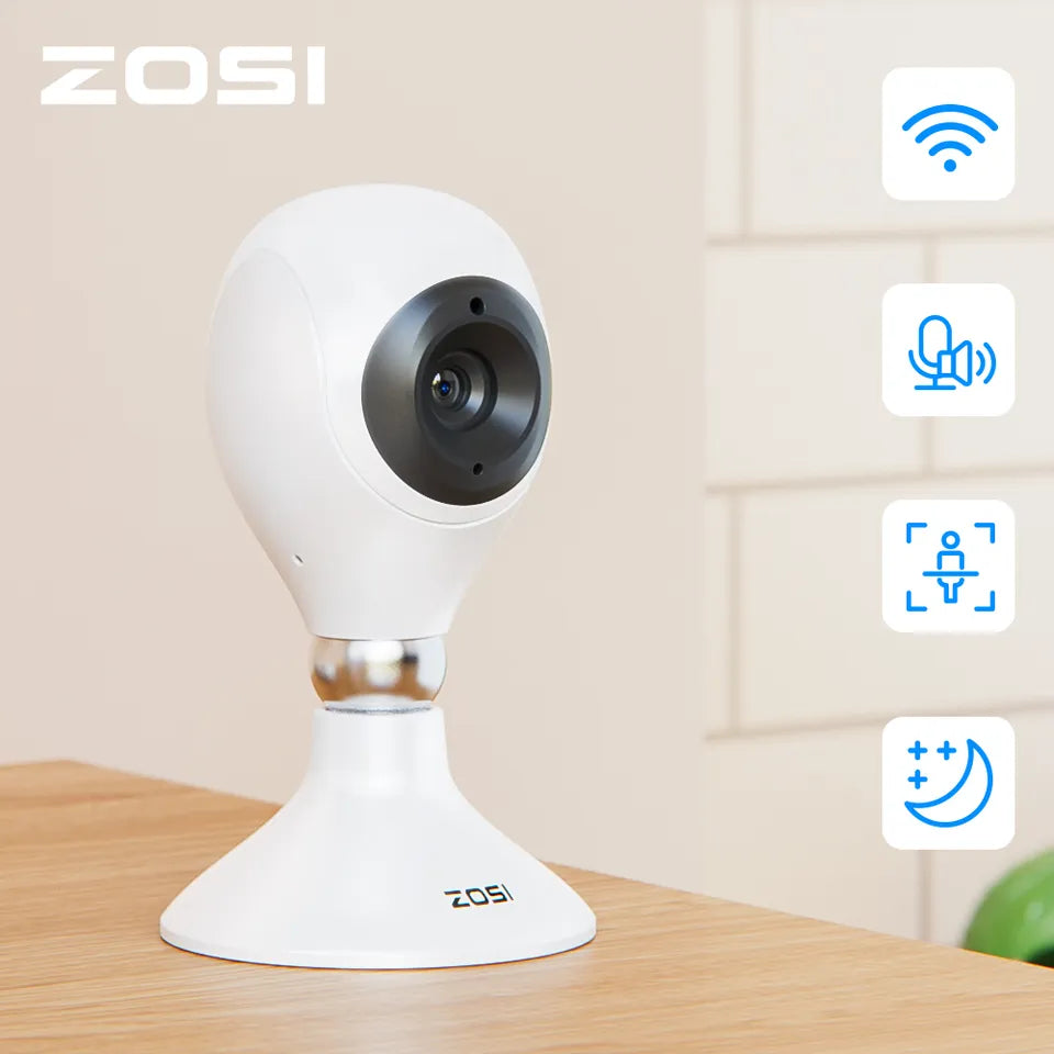 ZOSI 2K Indoor WiFi Home Security Camera with 2-Way Audio Cloud & SD Card Storage 3MP HD Smart Baby Monitor Pet Dog Camera