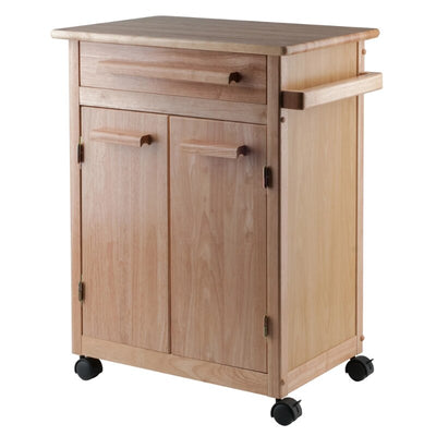 Winsome Wood Hackett Kitchen Storage Cart, Natural Finish