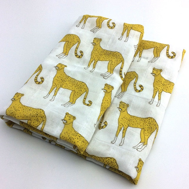 Bamboo Fibre Baby Swaddle - Animals of Africa